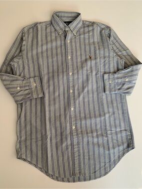 Ralph Lauren Yarmouth Shirt 100% Cotton Men's size 14 ½ -31 Blue button down